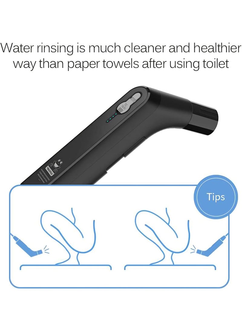 Rosa Portable Electric Bidet Rechargeable Travel Shattaf 2.3L Water Tank USB-C Handheld Personal Hygiene Sprayer for Toilet, Travel & Camping - Image 4